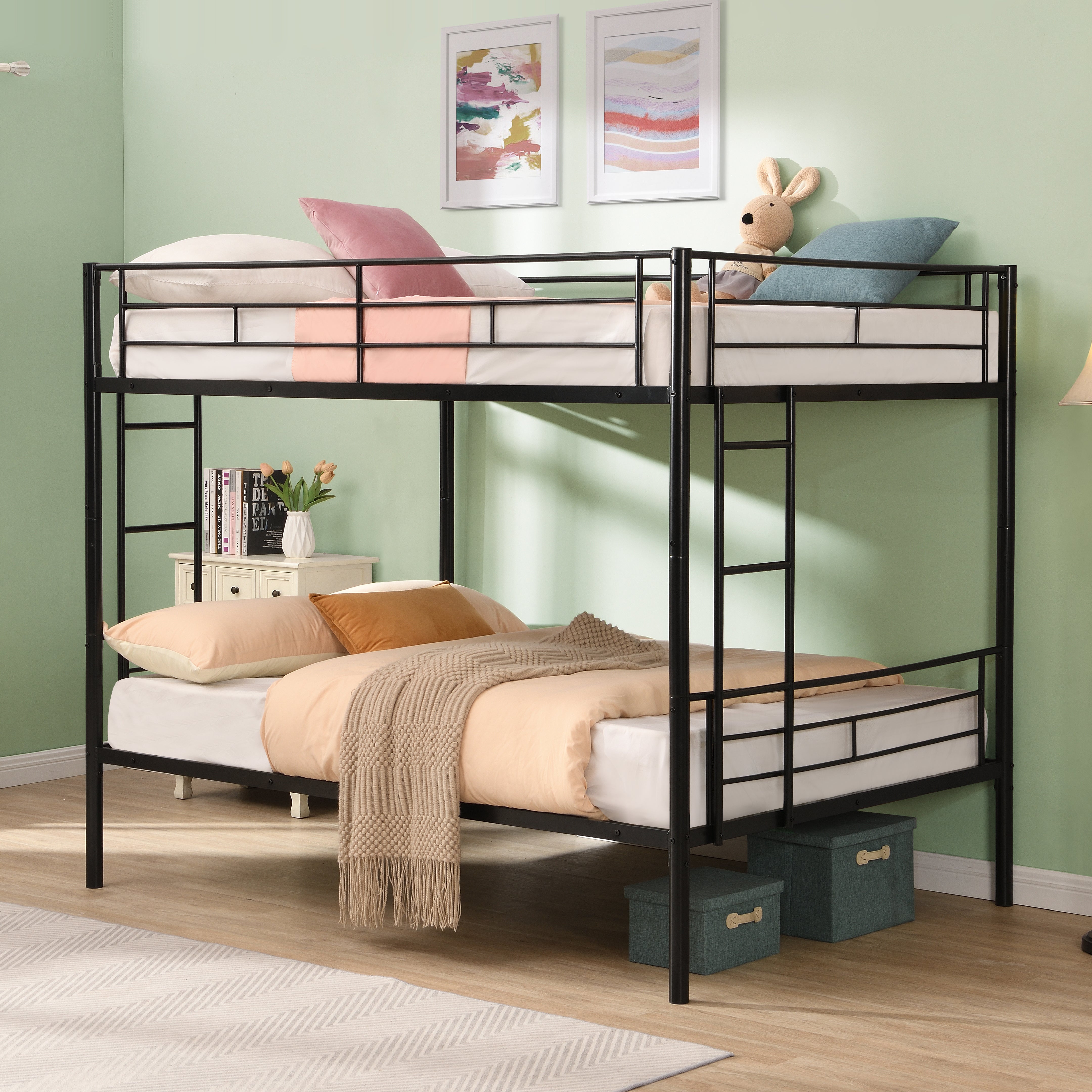 Full Over Full Metal Bunk Bed