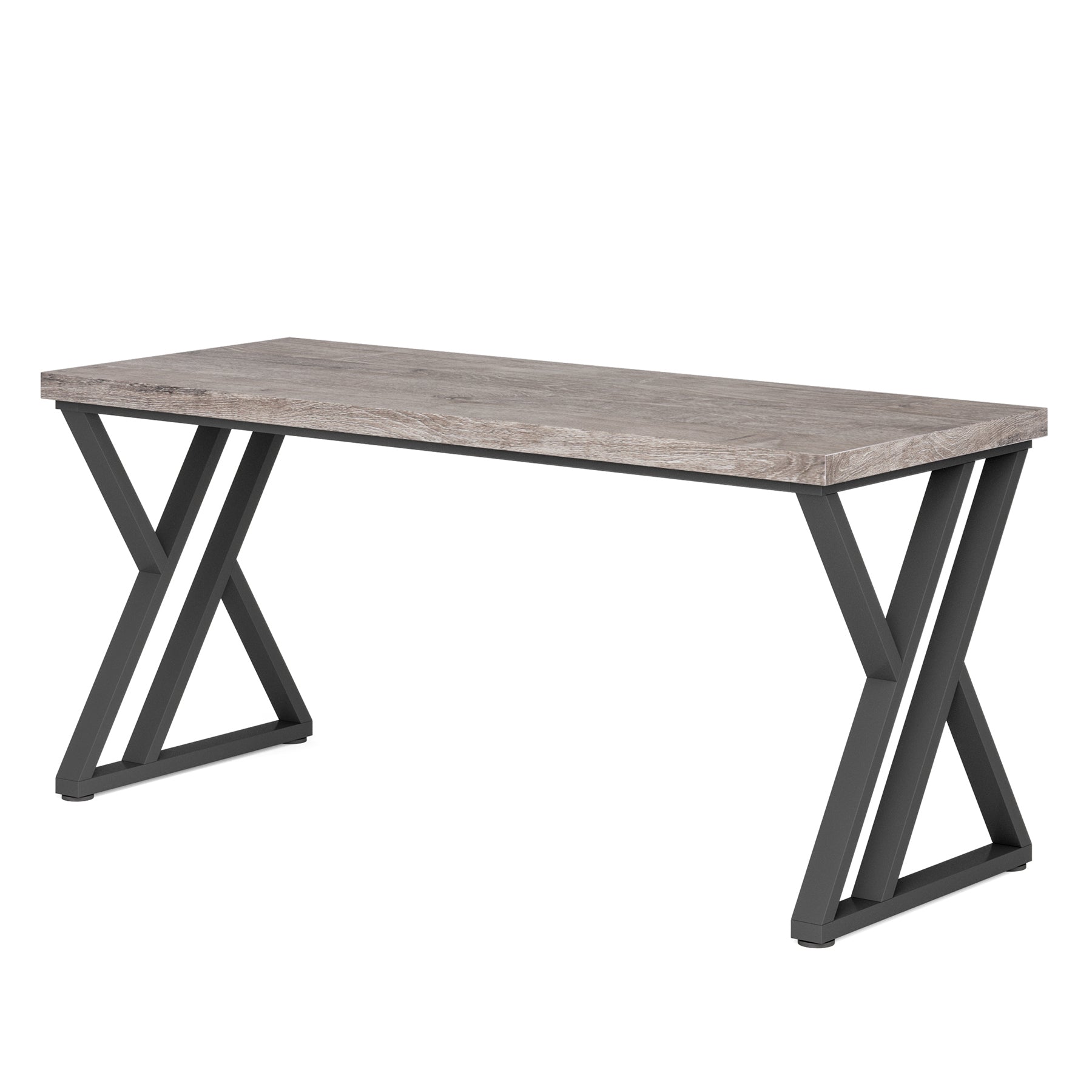 55” Modern Writing Desk with Z-Shaped Metal Legs