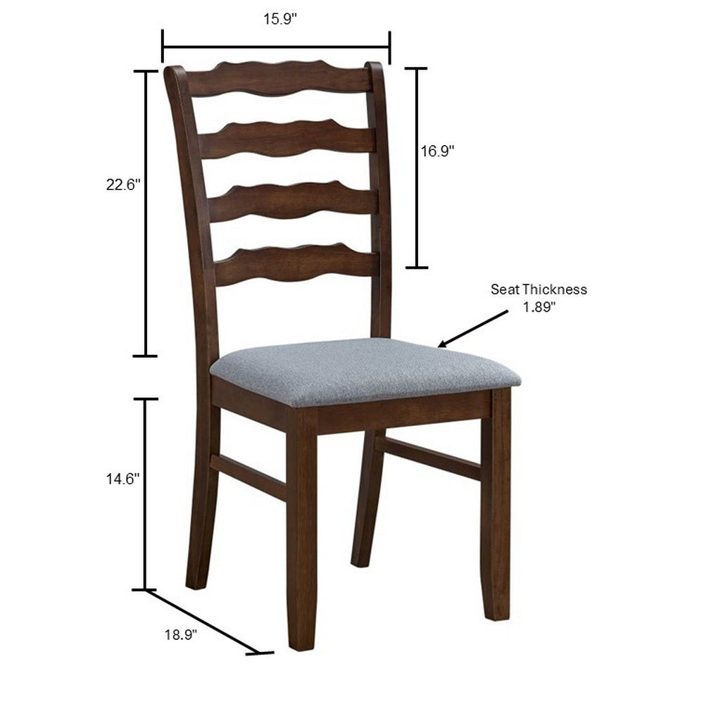 Farmhouse Dining Table Set with Upholstered Chairs for 4–6