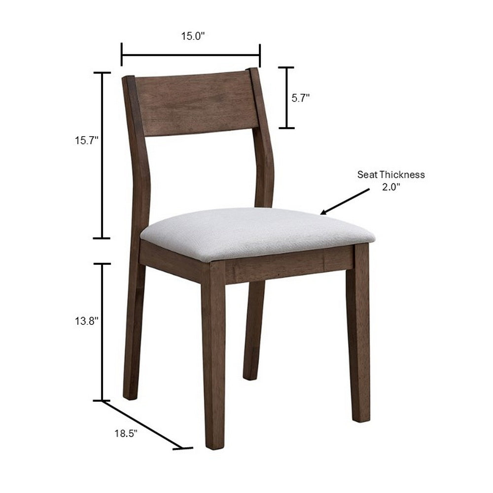 ACTU 59” Solid Wood Mid-Century Modern Dining Table Set for Small Spaces (Seats 4–6)