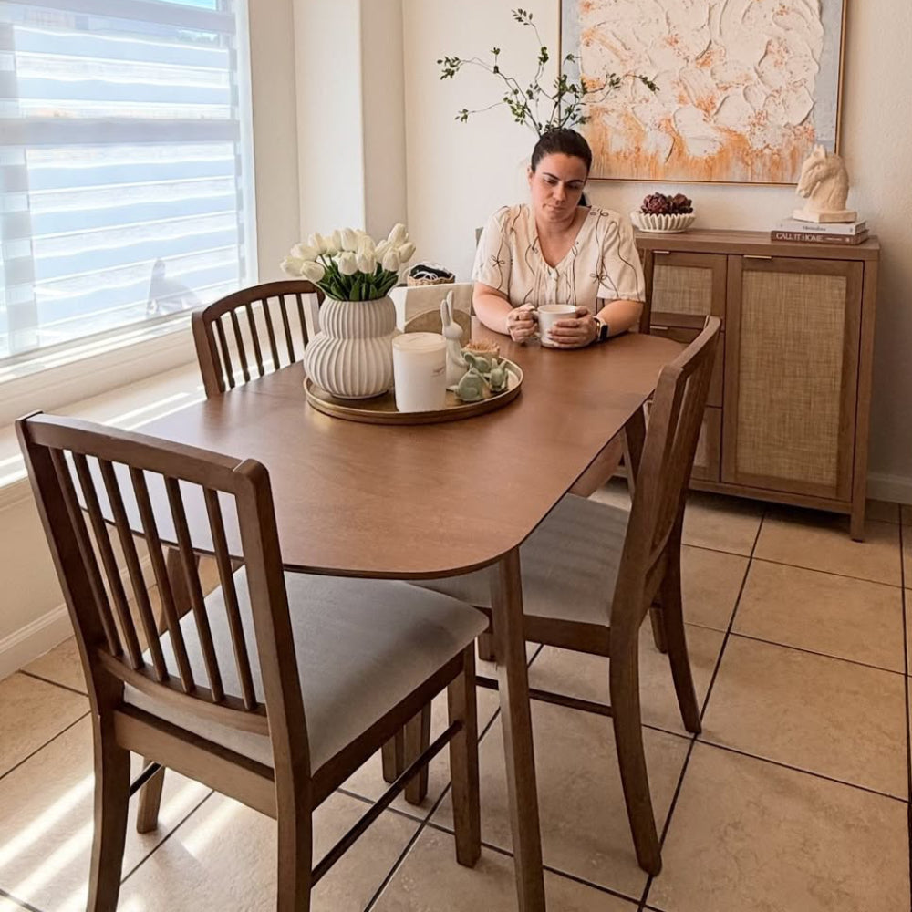 ACTU Extendable Dining Table Set for Small Spaces (Seats 4–6)