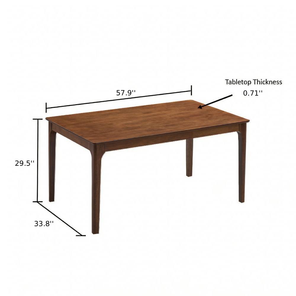 Farmhouse Dining Table Set with Upholstered Chairs for 4–6