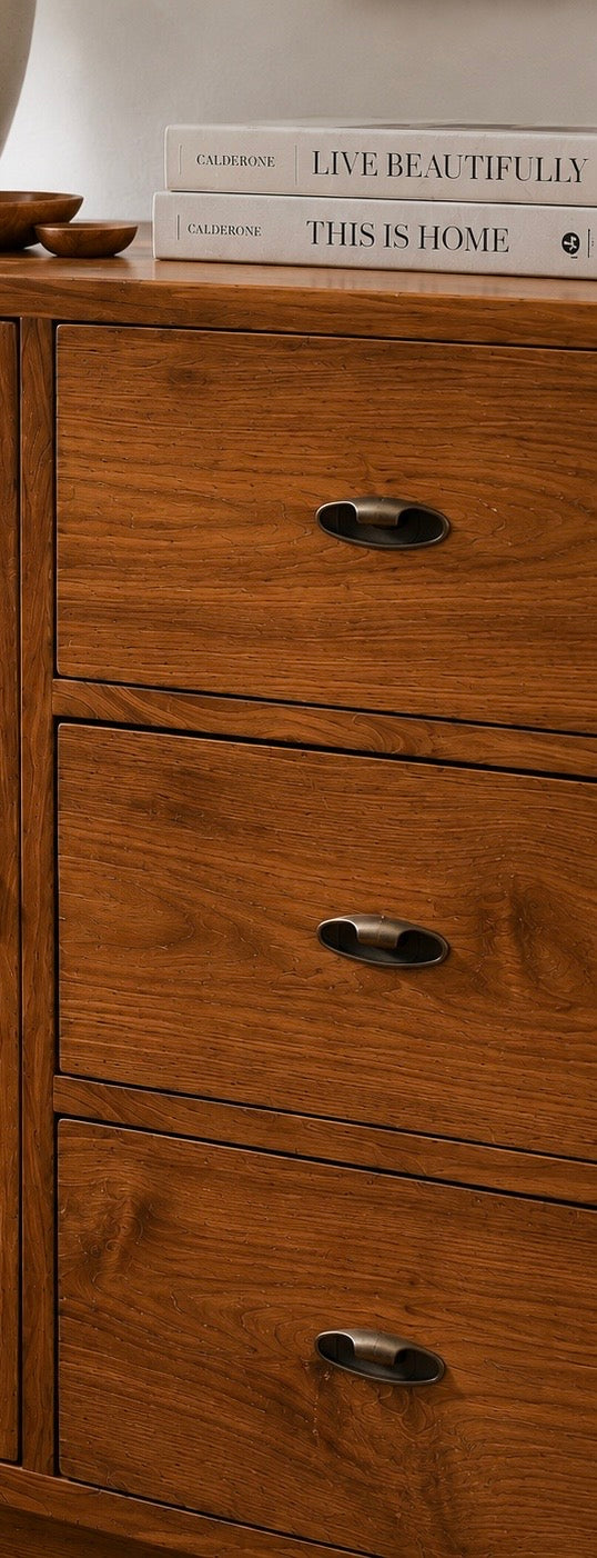 Recycled Teak 3 Drawer/1 Door Cabinet