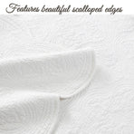 White Victorian Pure 100% Cotton Reversible Quilt Bedding Set
