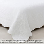 White Victorian Pure 100% Cotton Reversible Quilt Bedding Set