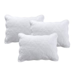 White Victorian Pure 100% Cotton Reversible Quilt Bedding Set