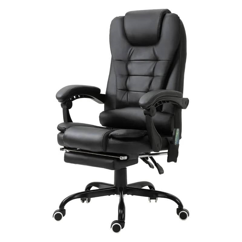Black Vibrating Back Massage Adjustable Office Chair