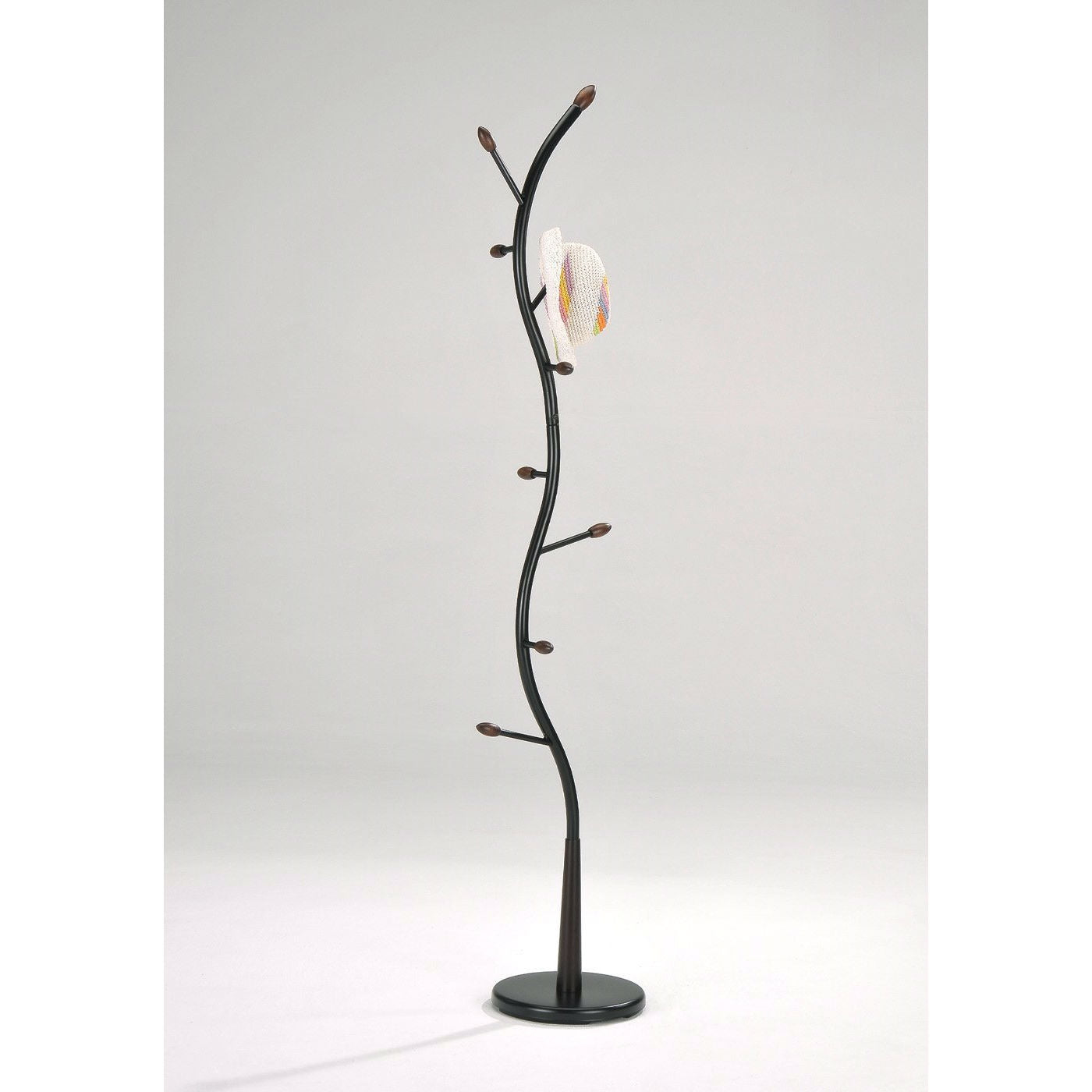 Black Metal Hall Tree Coat Rack Entryway Hat Rack