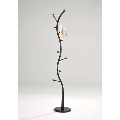 Black Metal Hall Tree Coat Rack Entryway Hat Rack