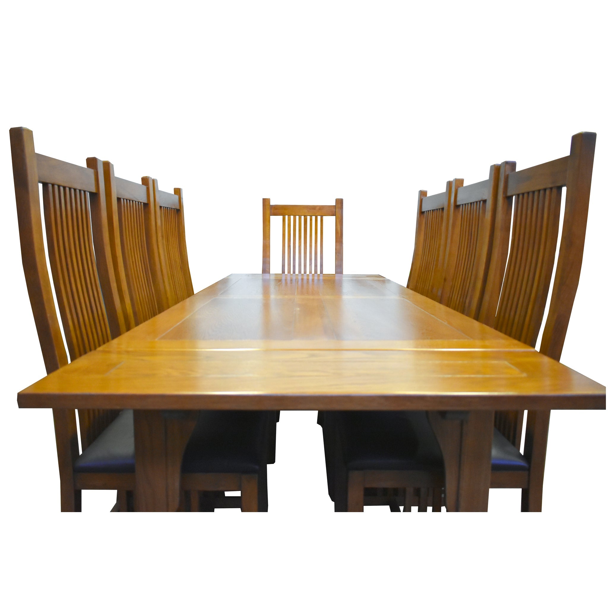 Mission Style Oak Stow Leaf Dining Table