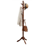 Adjustable Height Solid Wood Coat Rack
