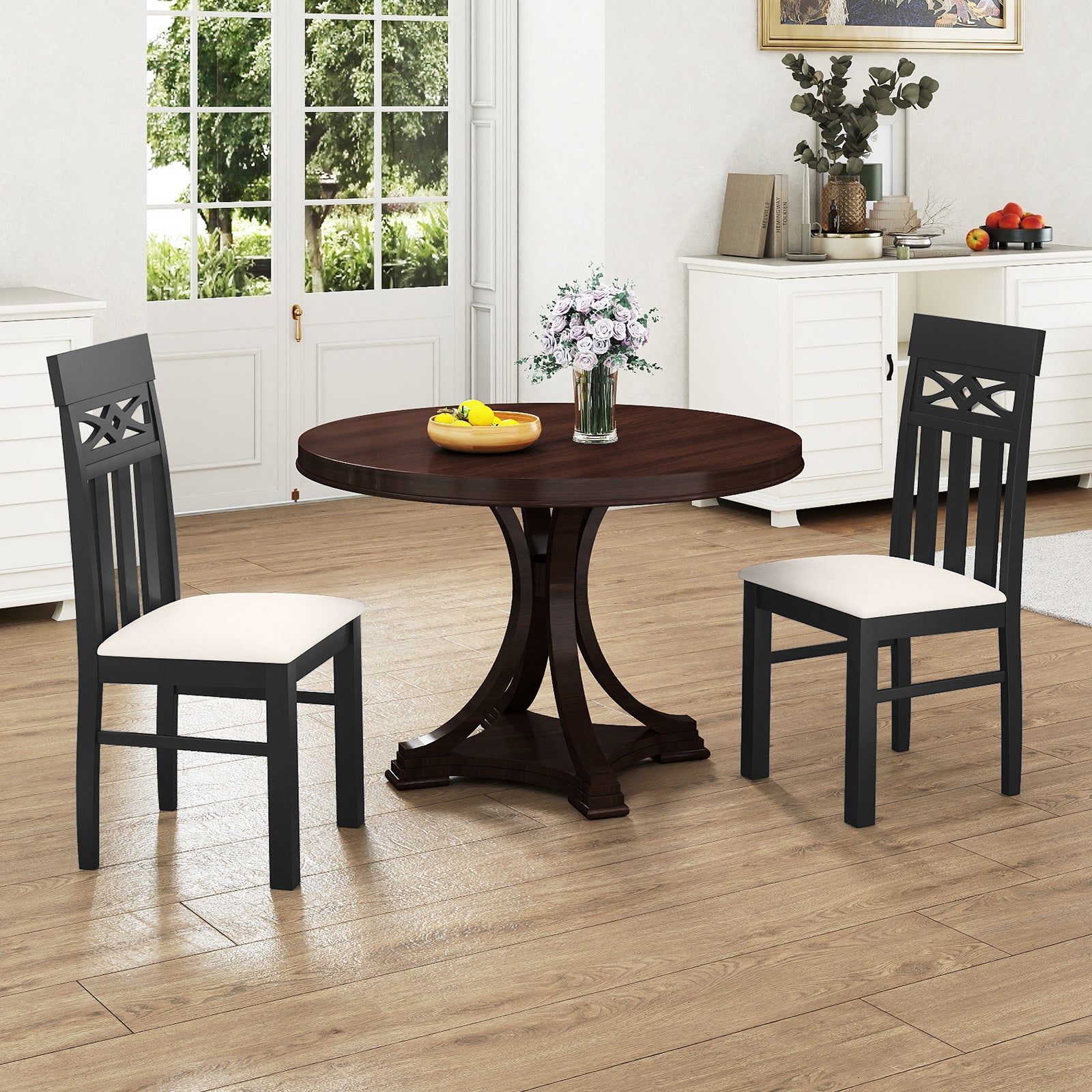 Dining Chairs Set of 2 High Back Dining Chairs