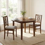 Dining Chairs Set of 2 Rubber Wood Dining Chairs