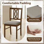 Dining Chairs Set of 2 Rubber Wood Dining Chairs