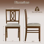 Dining Chairs Set of 2 Rubber Wood Dining Chairs