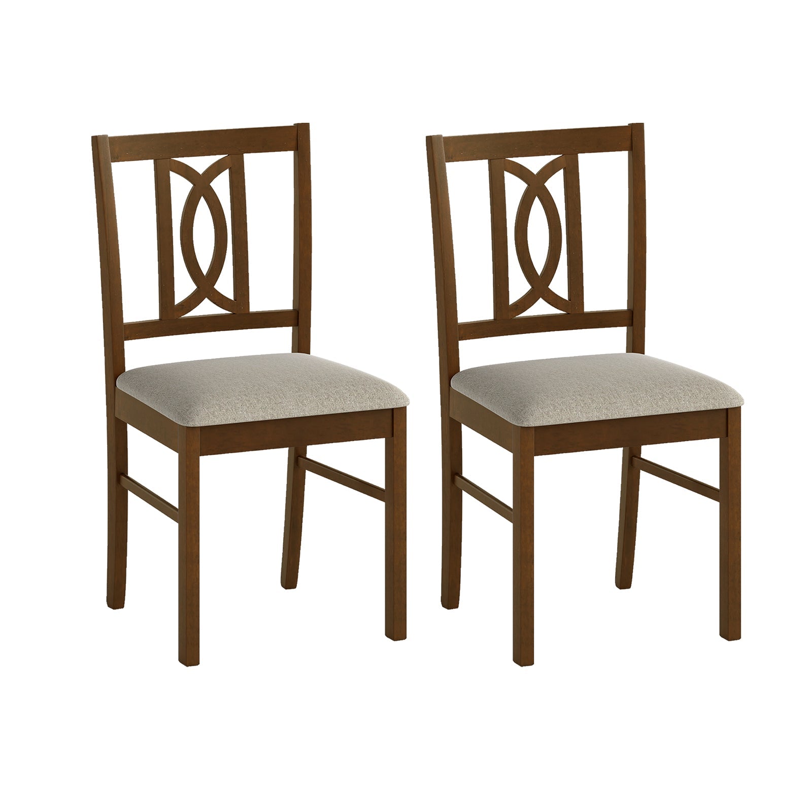 Dining Chairs Set of 2 Rubber Wood Dining Chairs