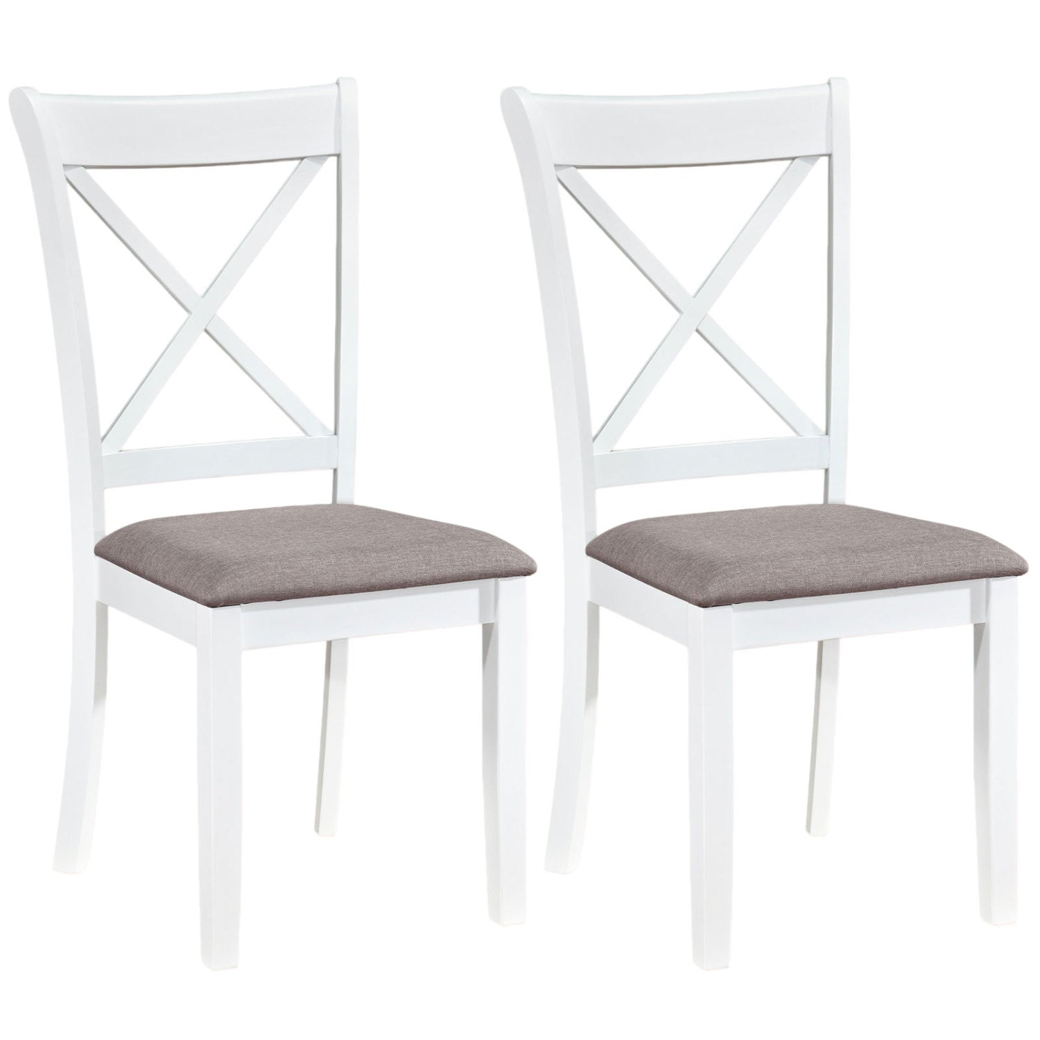 Dining Chairs Set of 2 Rubber Wood Dining Chairs