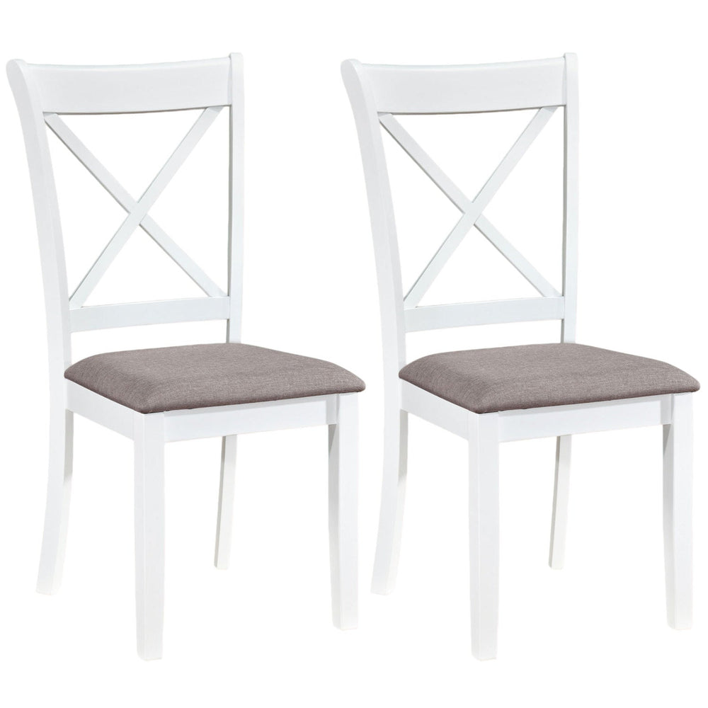 Dining Chairs Set of 2 Rubber Wood Dining Chairs