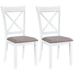 Dining Chairs Set of 2 Rubber Wood Dining Chairs