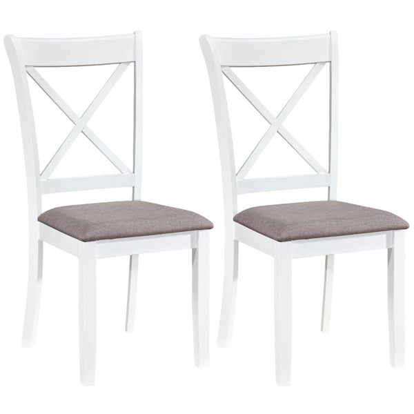 Dining Chairs Set of 2 Rubber Wood Dining Chairs
