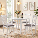 Dining Chairs Set of 2 Rubber Wood Dining Chairs