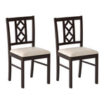 Dining Room Chairs Set of 2 Rubber Wood Dining Chairs