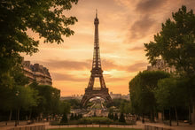 Paris Golden Hour Glass Wall Art 48
