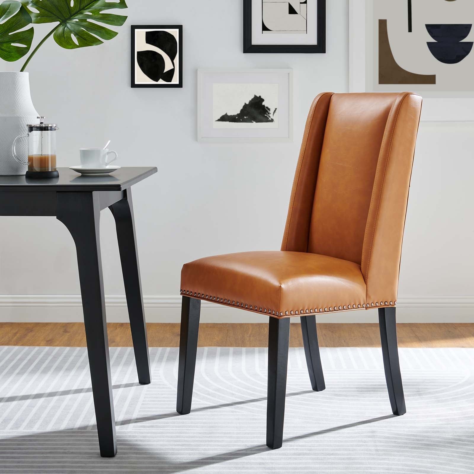 Baron Vegan Leather Dining Chair by Modway