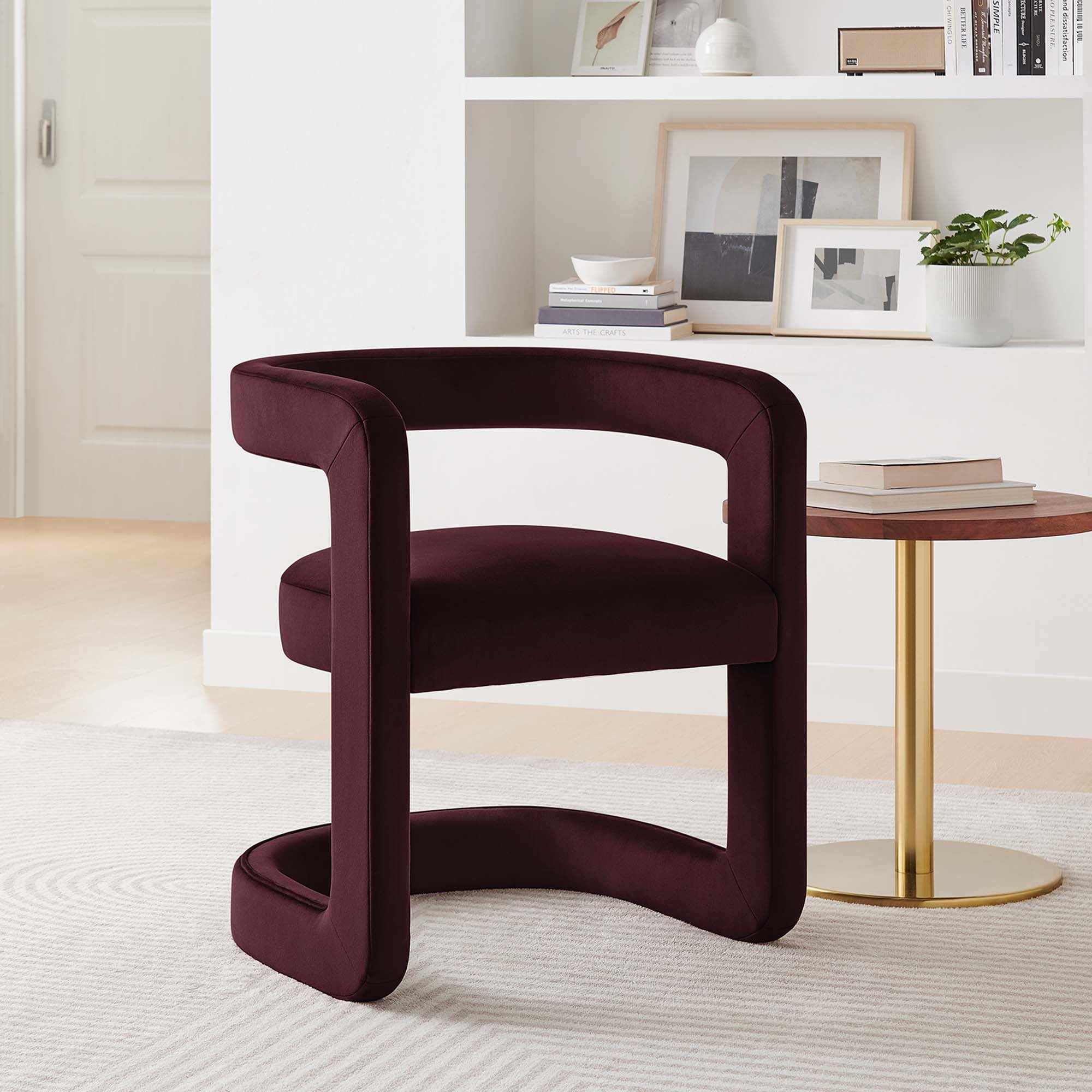 Winslow Barrel Performance Velvet Dining Chair  by Modway