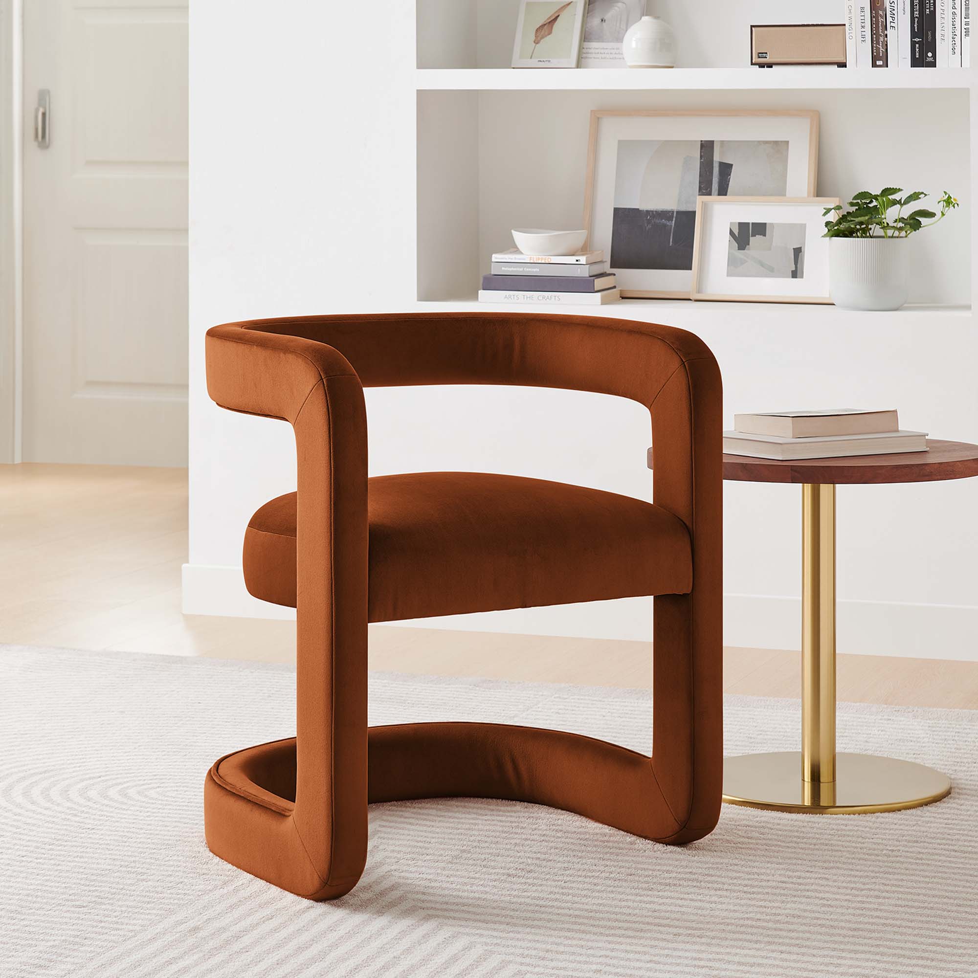 Winslow Barrel Performance Velvet Dining Chair  by Modway