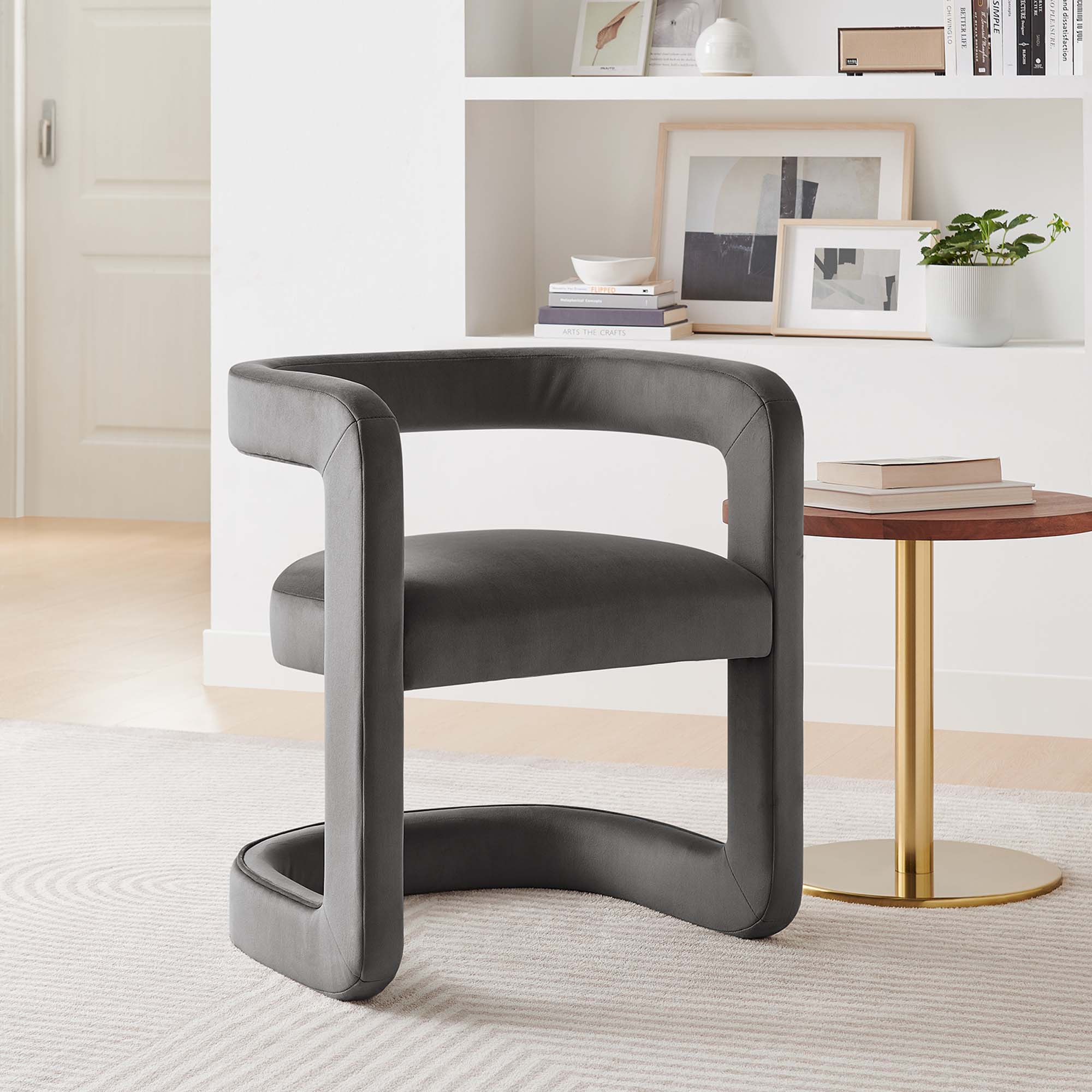 Winslow Barrel Performance Velvet Dining Chair  by Modway