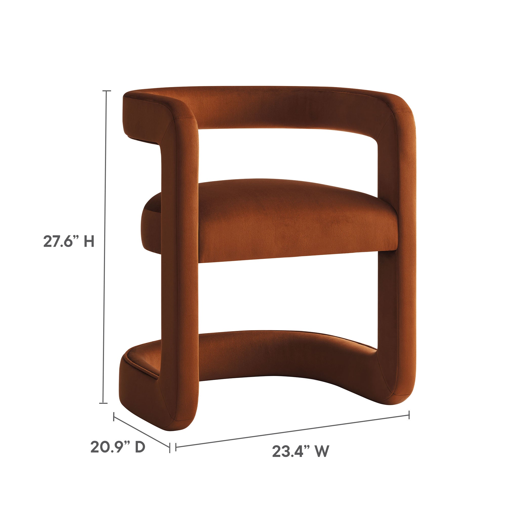 Winslow Barrel Performance Velvet Dining Chair  by Modway