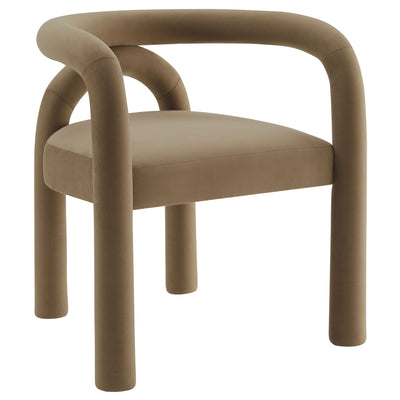 Camel Astrid Velvet Dining Chair