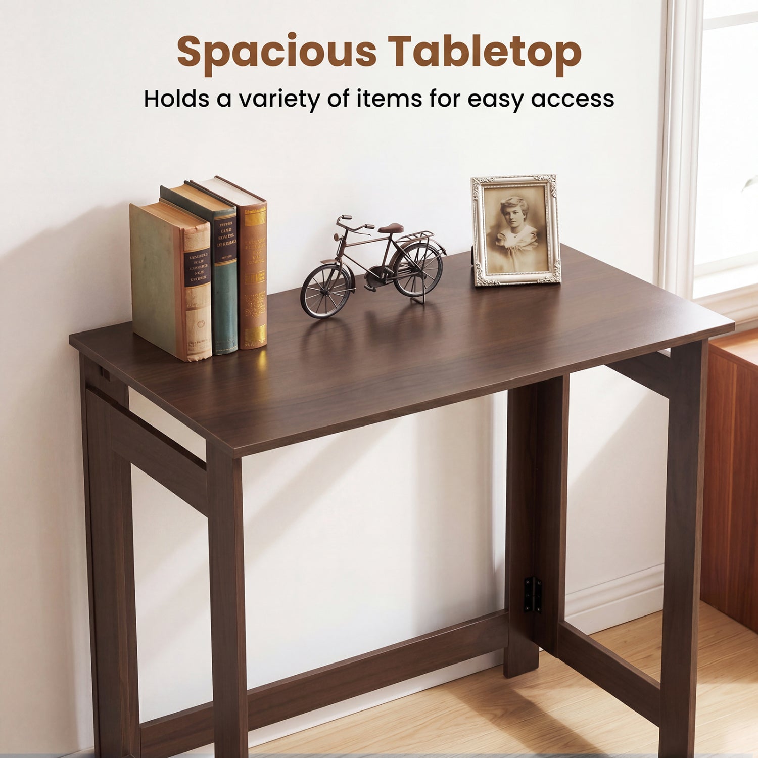 Folding Console Table with Space-Saving Design