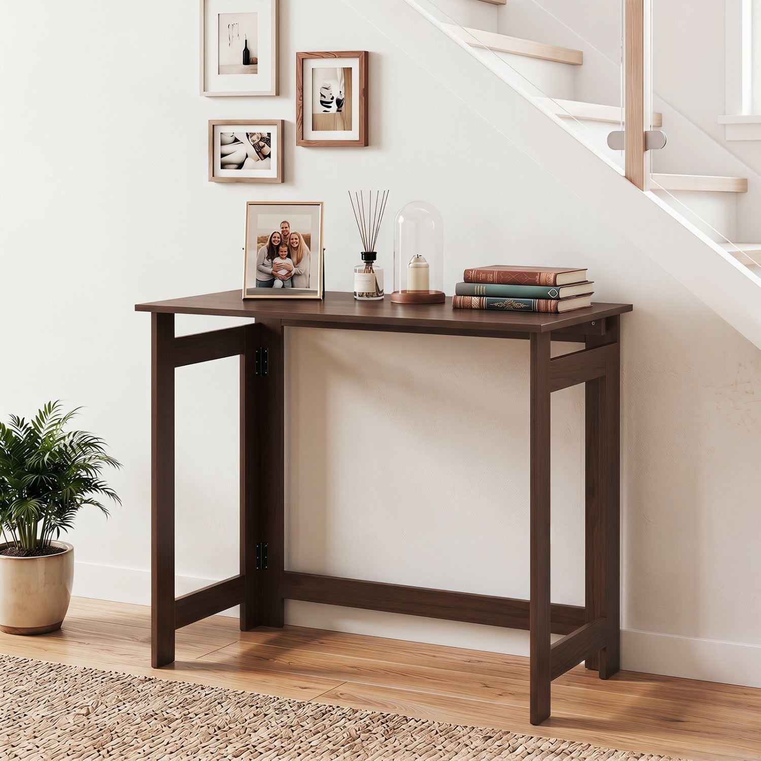 Folding Console Table with Space-Saving Design
