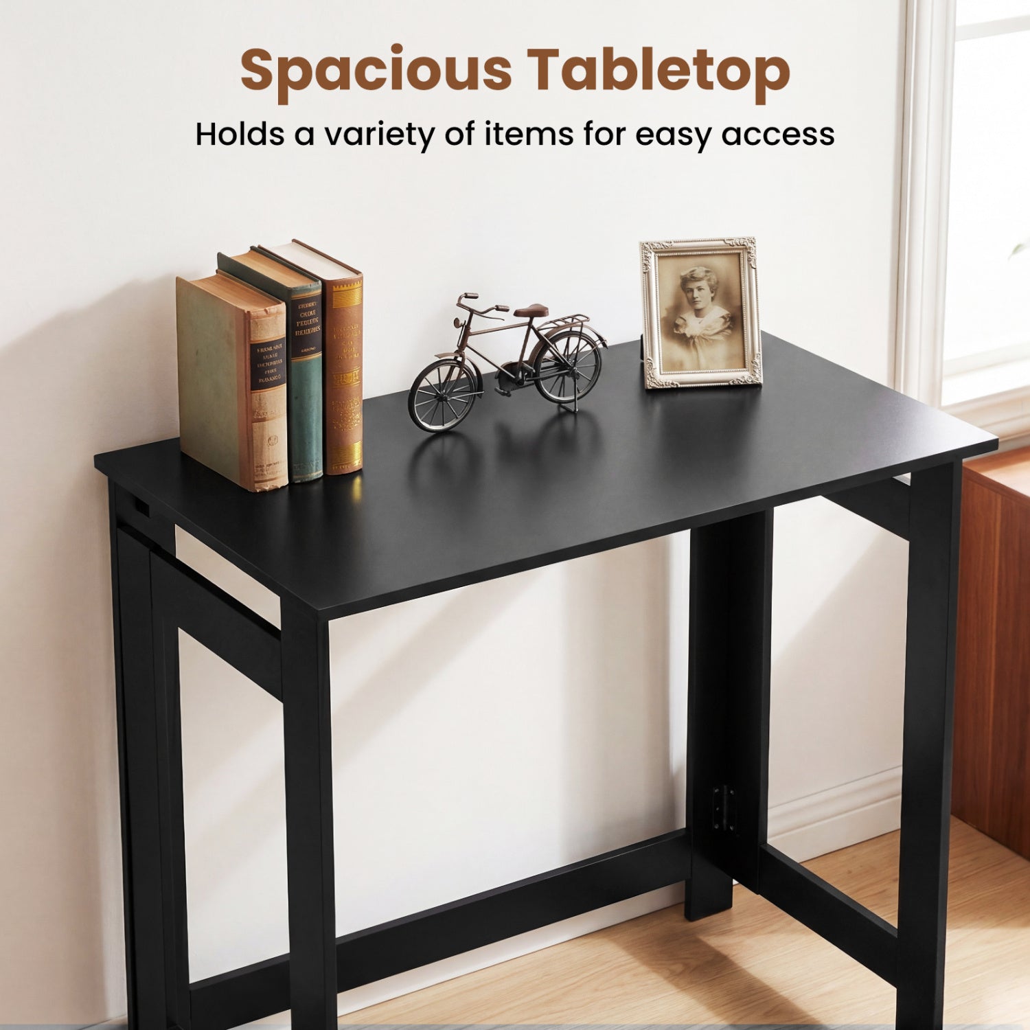 Folding Console Table with Space-Saving Design