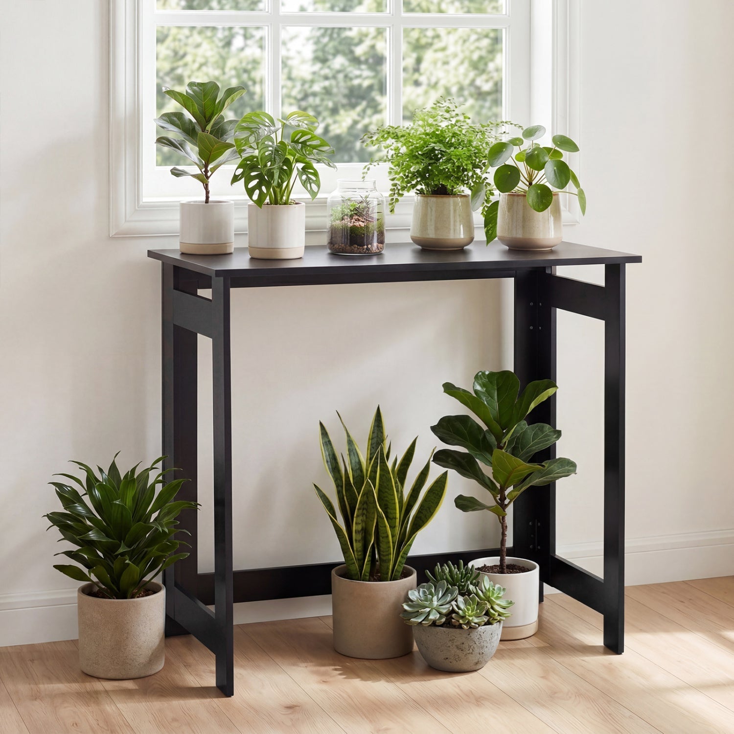 Folding Console Table with Space-Saving Design