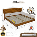 Frida Solid Wood Bed Frame