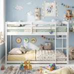 Full Over Full Bunk Bed with Ladder and Safety Guardrails