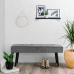 Mid-Century Grey End of Bed Bench