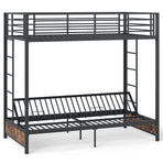Heavy Duty Metal Bunk Bed Frame with Headboard and Footboard