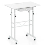 Height Adjustable Standing Desk with Wheels & Drawer