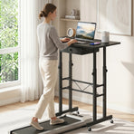 Height Adjustable Standing Desk with Wheels & Drawer