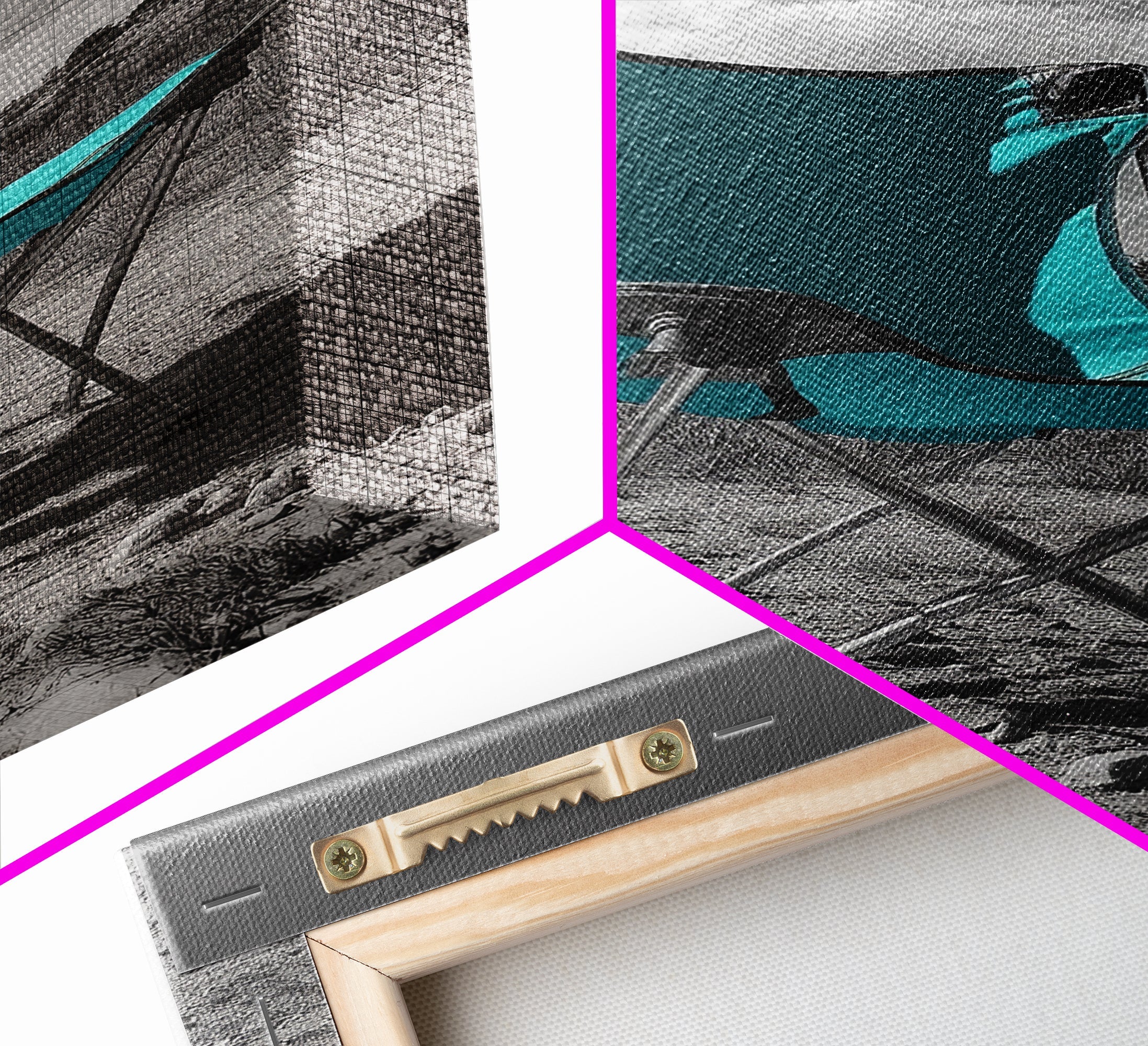Teal Camp Chair, Outdoor Minimalism, Desert Art, Canvas Print, Camping Wall Decor, Nature Photo, Rustic Retreat, Cabin Wall Art