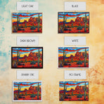 Retro Style Desert Landscape Painting Print