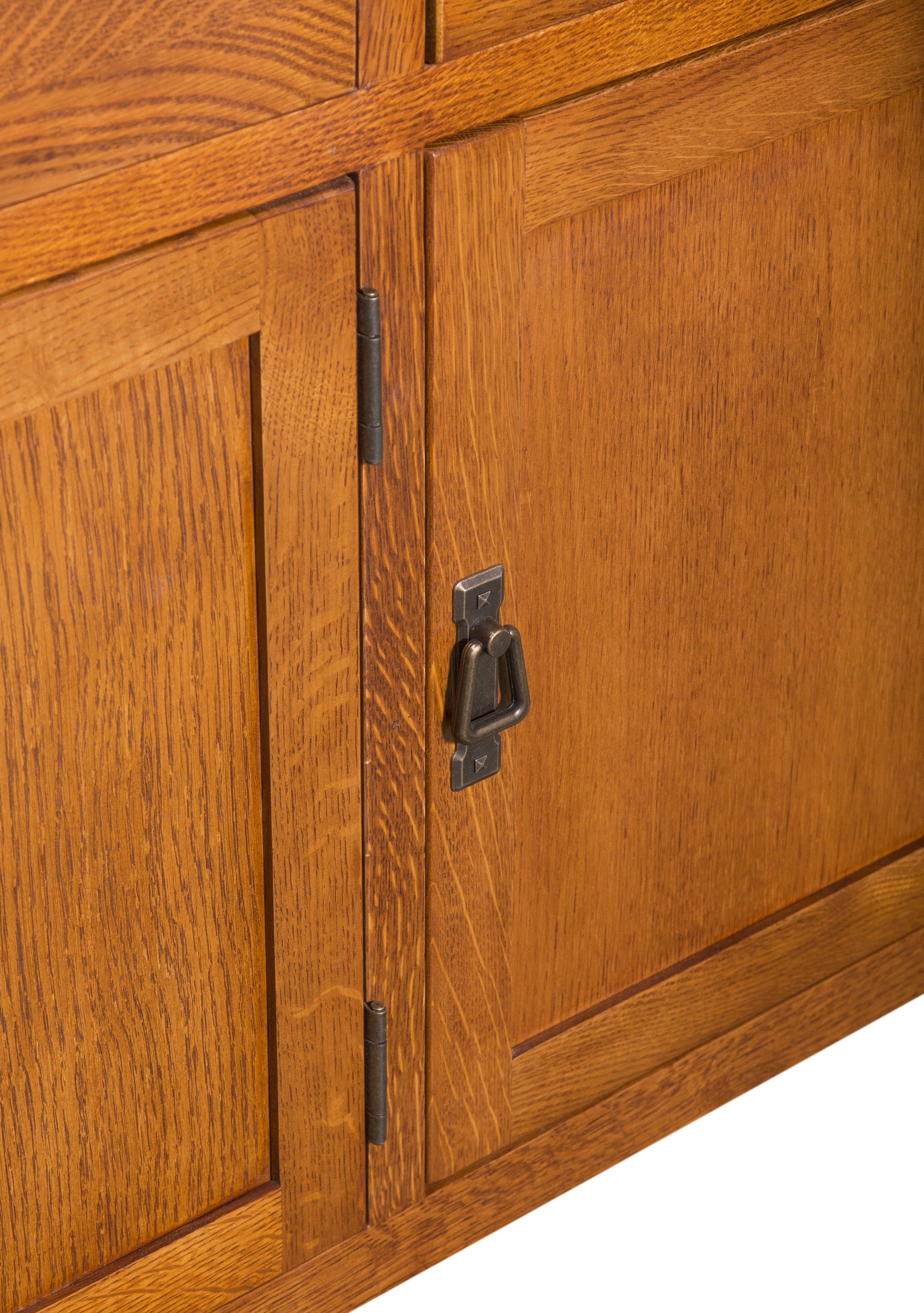 Mission Solid Oak 3 Drawer 3 Door Sideboard - Michael's Cherry (MC-A) - 59
