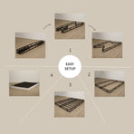 King size 8-inch Metal Frame Box-Spring Mattress Foundation with Cover