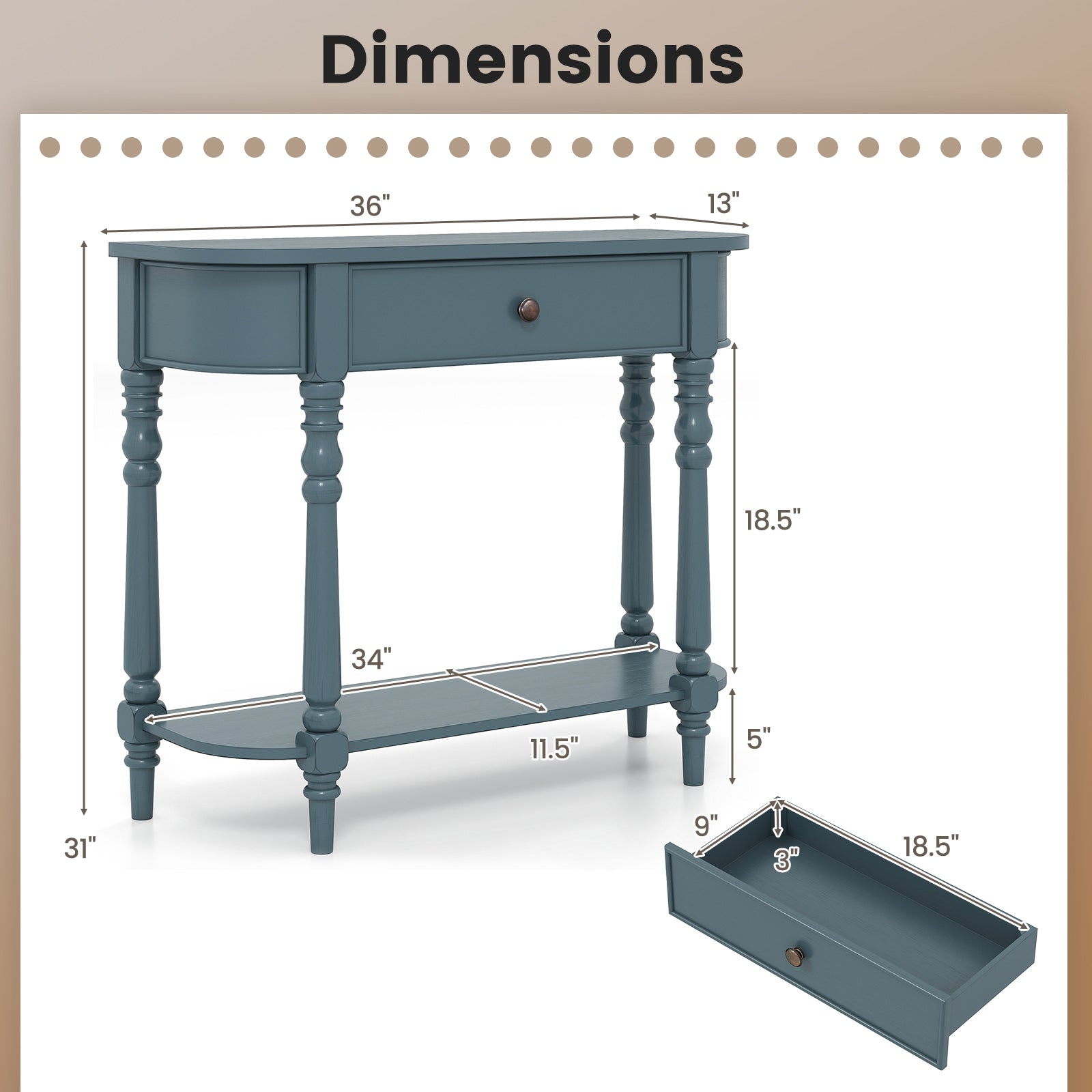 Retro Console Table 36