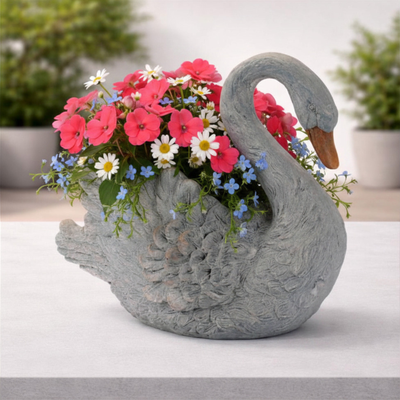Rustic Swan Planter