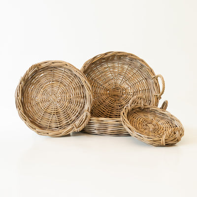 Rattan Round Tray
